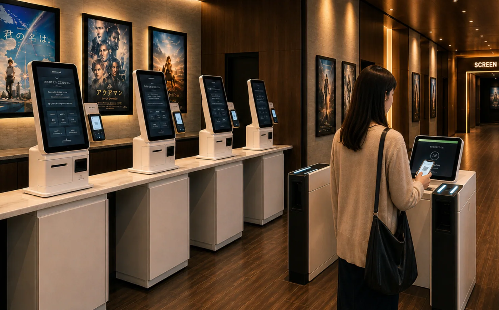CINEMA PLATFORM 映画館入場ゲートとチケットスキャン